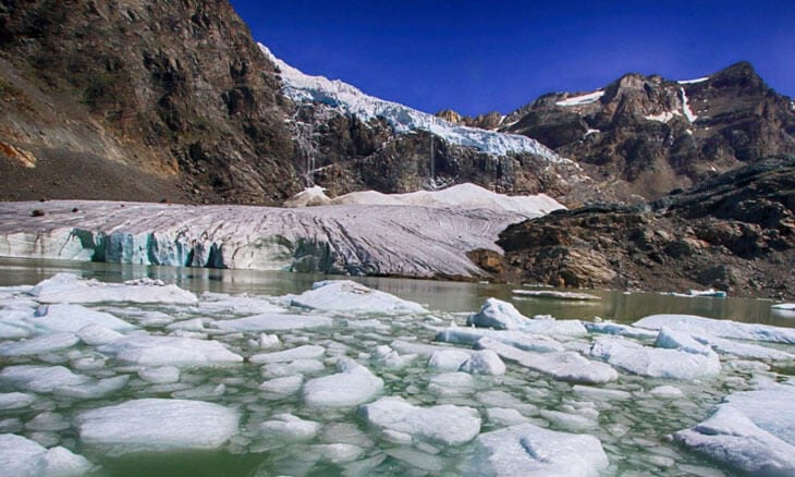 Lago glaciale del ghiacciaio Fellaria