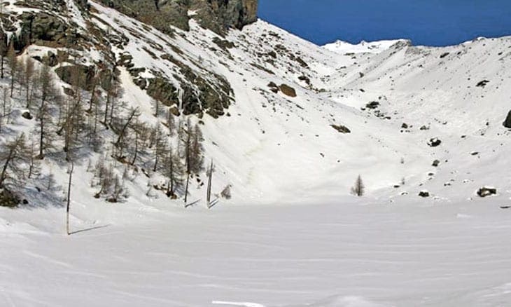 Lago Blu innevato