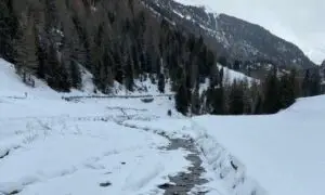Paesaggio ripreso lungo il percorso dei fiocchi